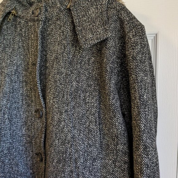 Wearmaster Outerwear Size Small Field Jacket Black Wool Blend Hooded Full Zip - Picture 8 of 14